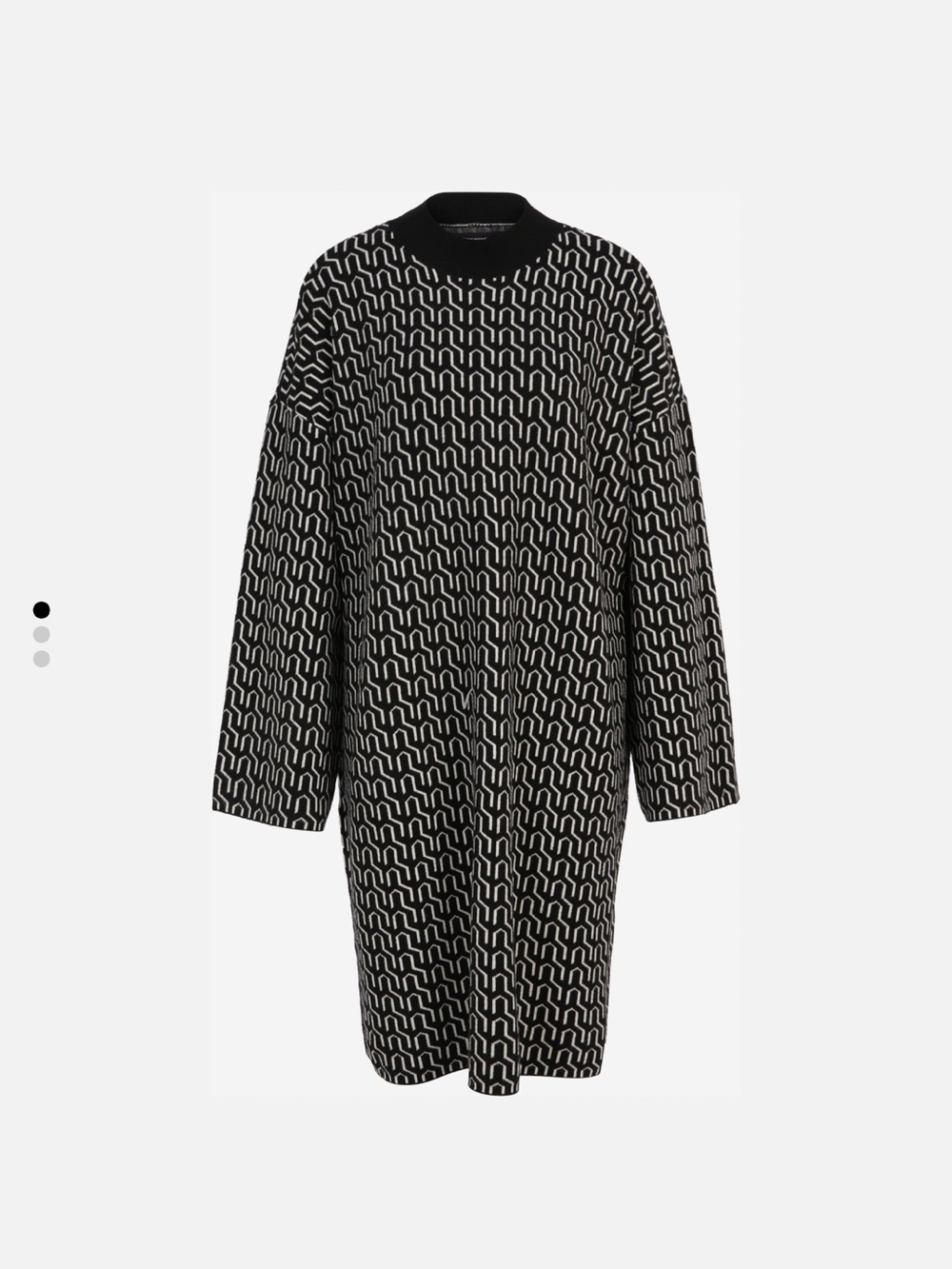 Vero Moda Black & White Patterned Knit Dress size XL